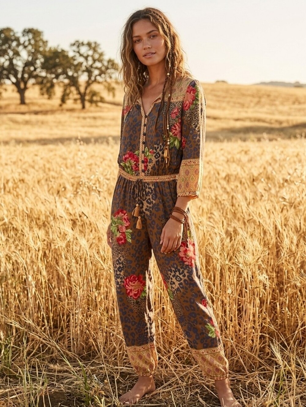 Tulle and Batiste Jumpsuit with button front S